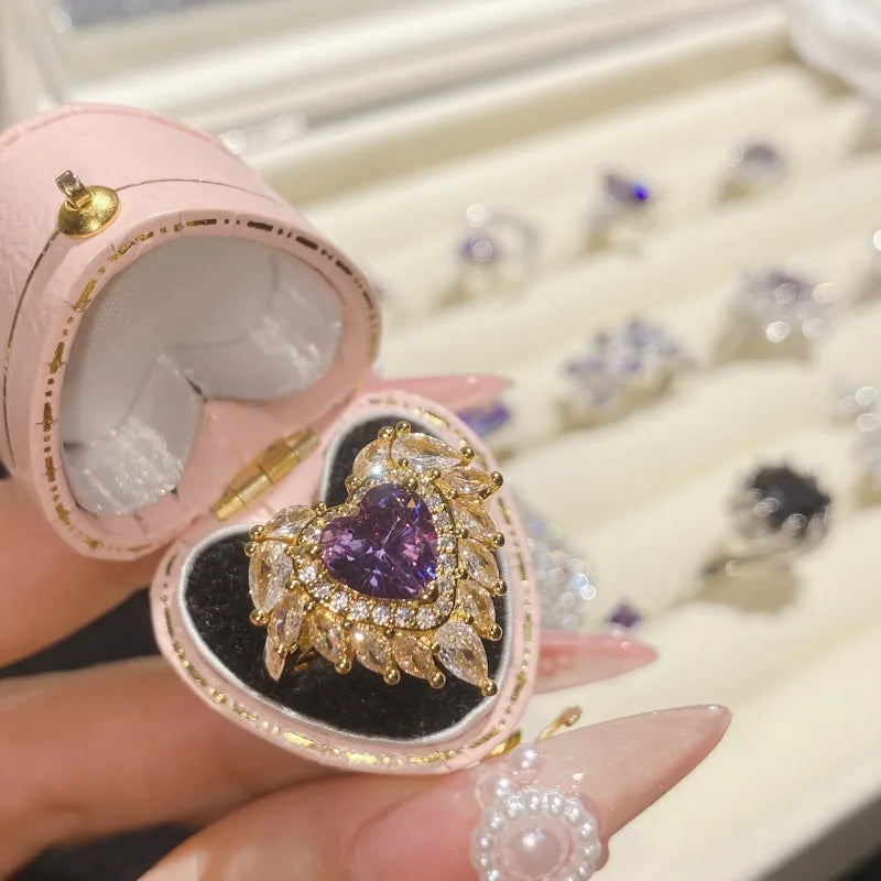 Anillo Corazon Circonia Gold Filled