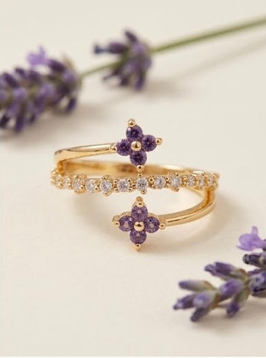 Anillo Flowers Gold Filled