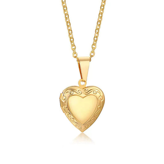 Collar Relicario Heart Stainless Steel