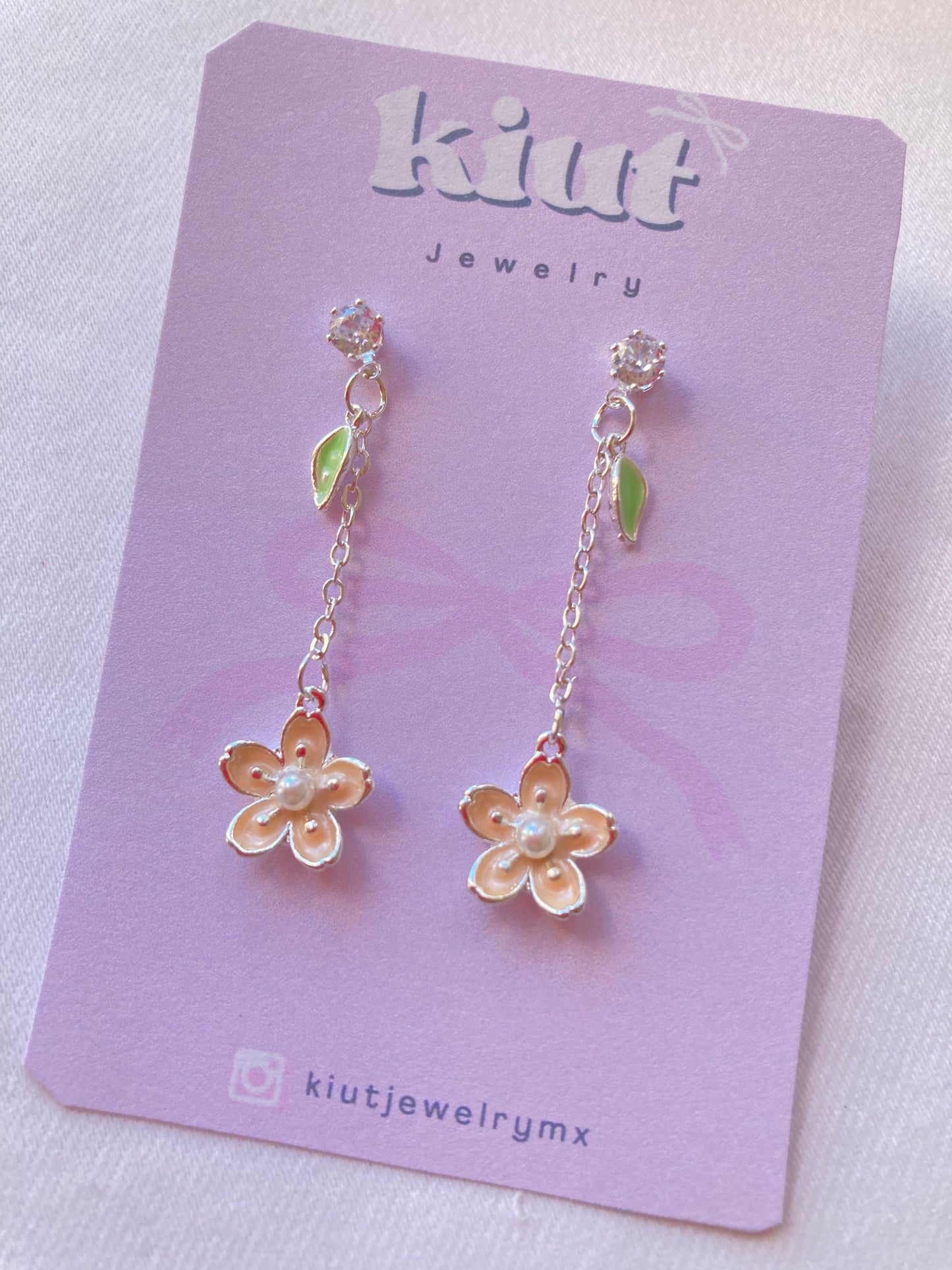 Aretes Cerezo Flor