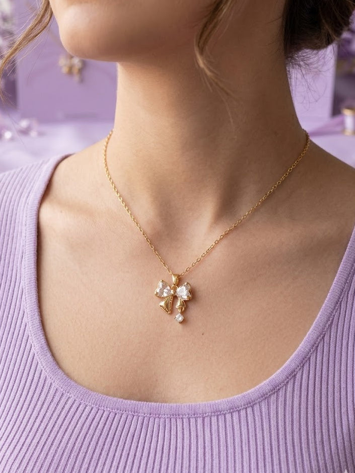 Collar Moñito Stainless Steel