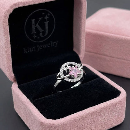 Anillo Saturno Silver Plated