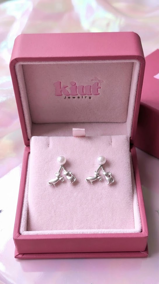 Aretes Gatitos Fiesteros 2 en 1