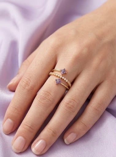 Anillo Flowers Gold Filled