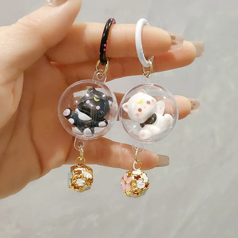 Llavero Luna Gato con Campana