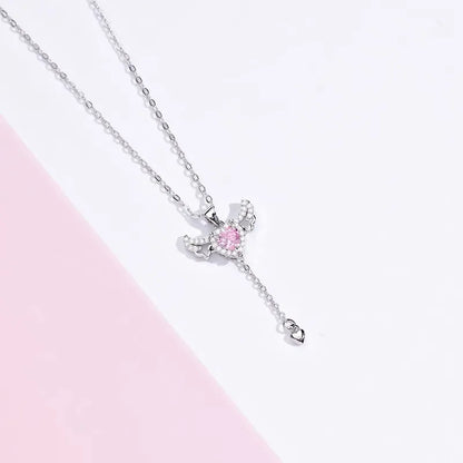 Collar Varita Pink Stainless Steel