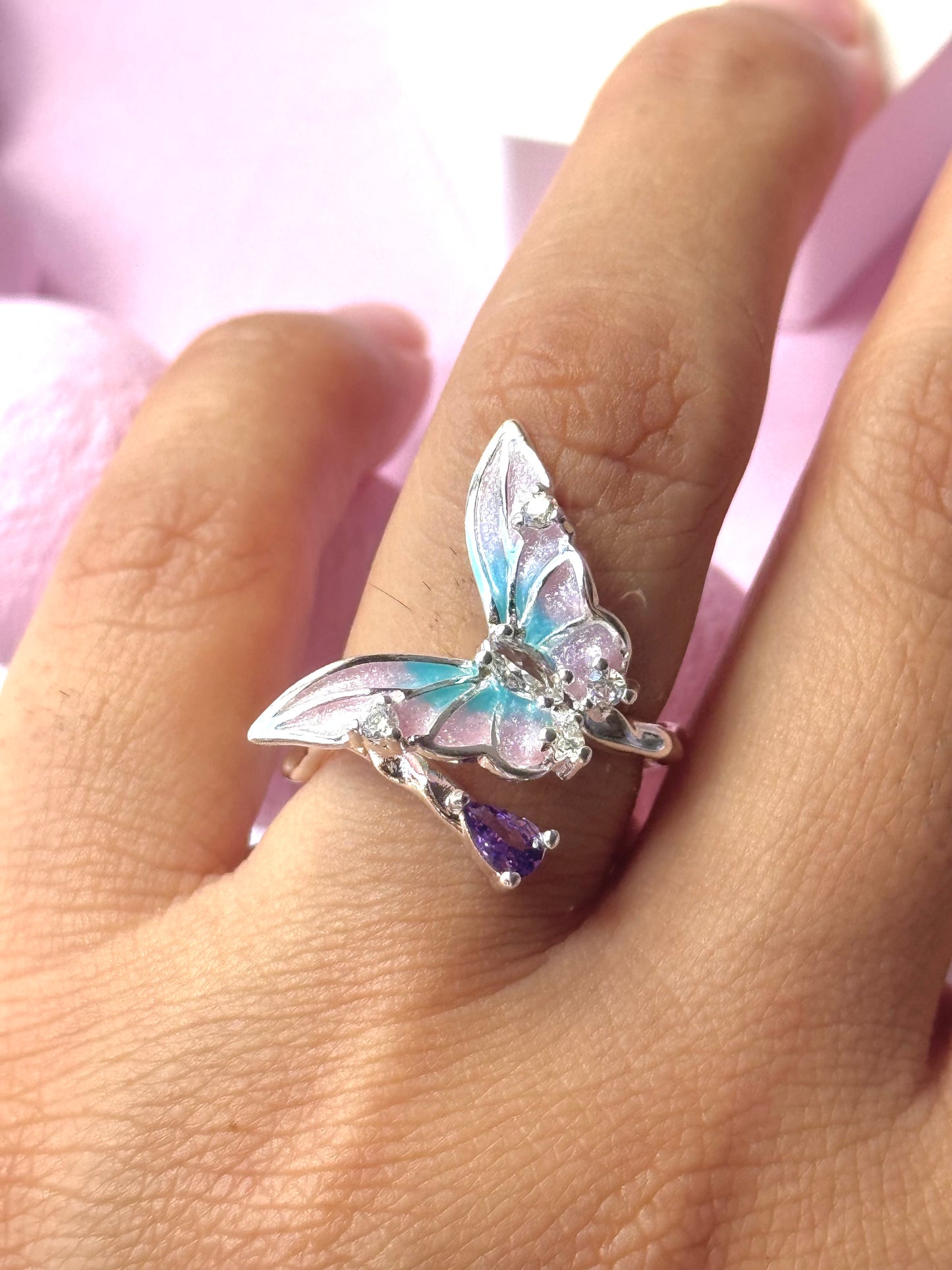Anillo Pomme Side Silver Plated