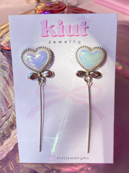 Aretes Globi Heart Tornasol