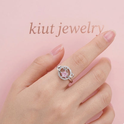 Anillo Saturno Silver Plated