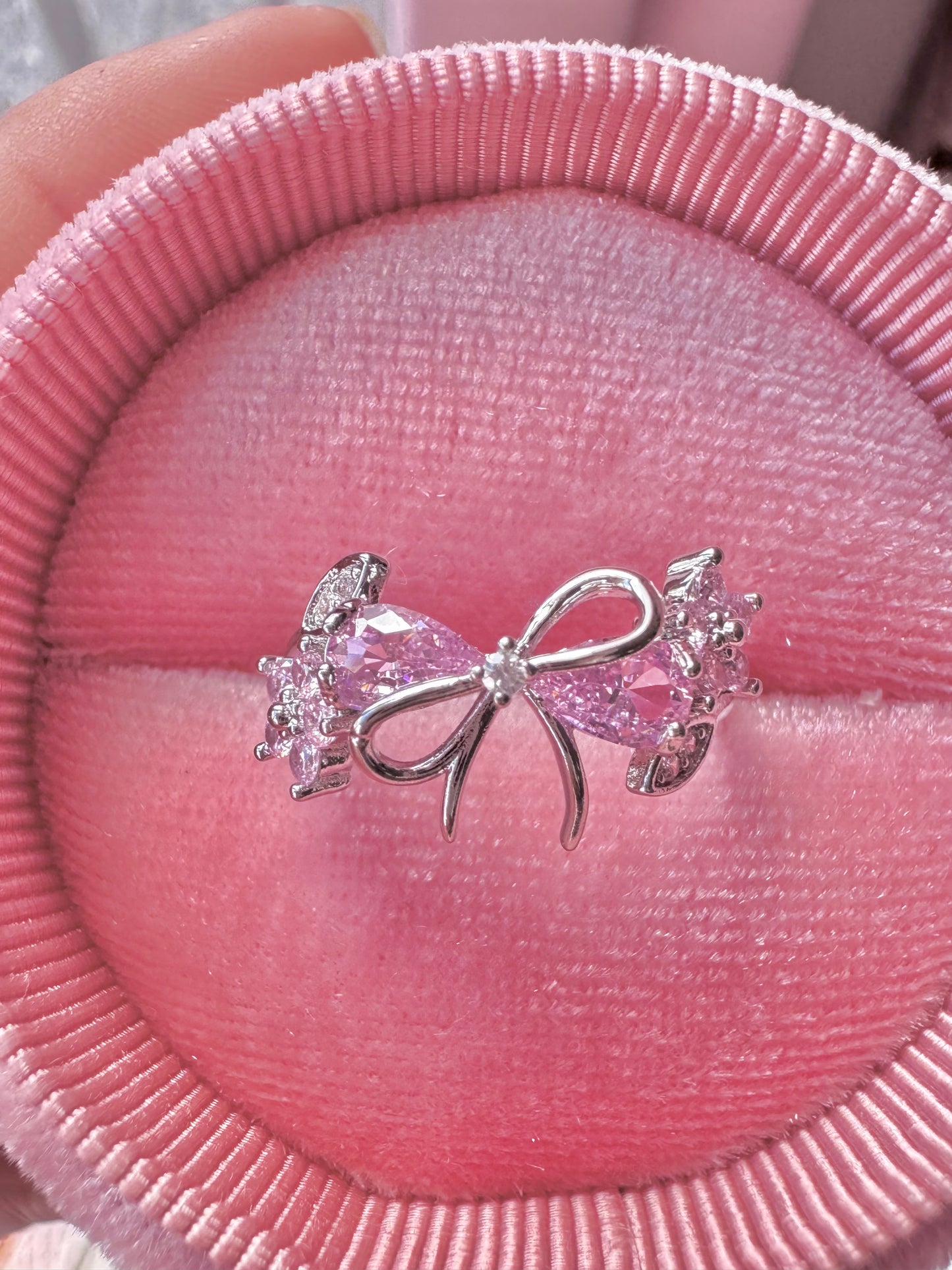 Anillo Moño Coquette Silver Plated