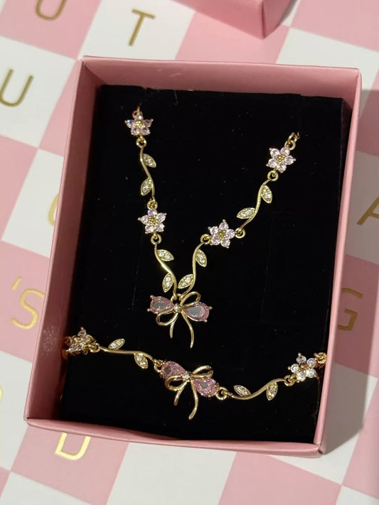 Collar Lasso Pink Gold