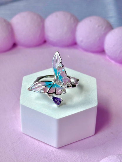 Anillo Pomme Side Silver Plated