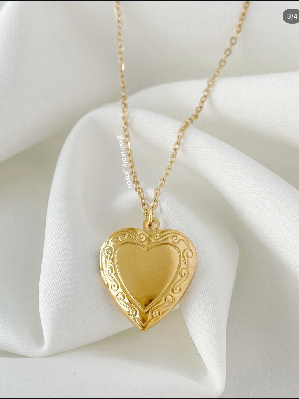 Collar Relicario Heart Stainless Steel
