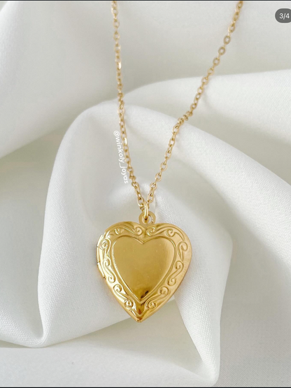 Collar Relicario Heart Stainless Steel