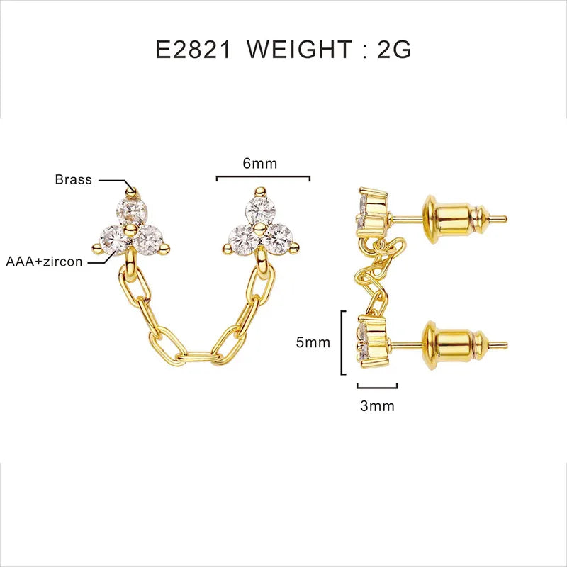 Aretes Enchanted Doble Piercing