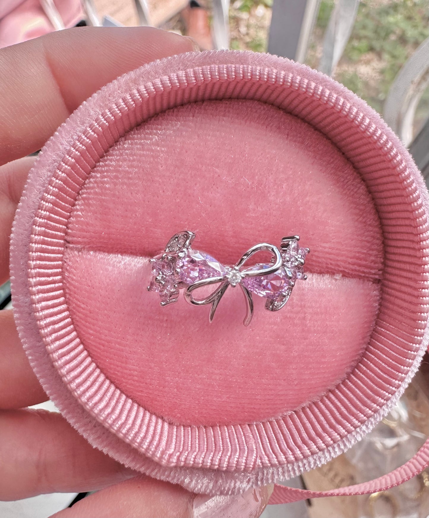 Anillo Moño Coquette Silver Plated