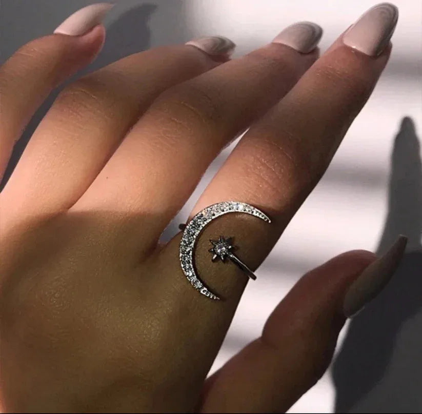 Anillo Lunar Plata Ley 925