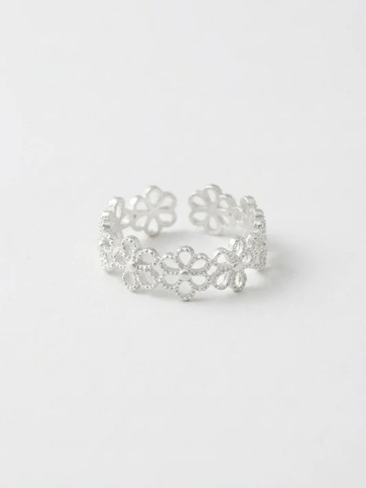 Anillo Flores Bordadas