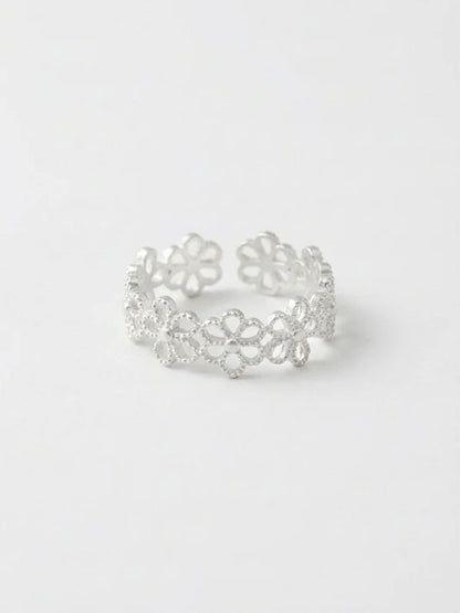 Anillo Flores Bordadas