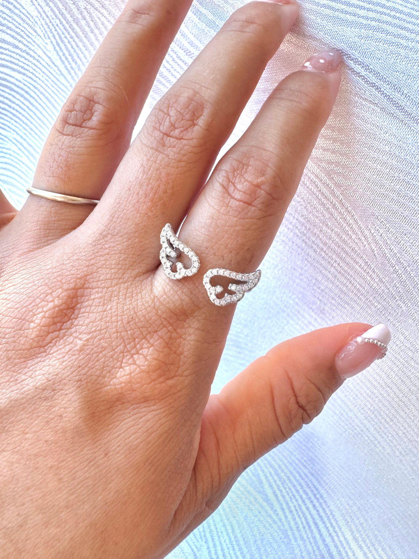 Anillo Wings Silver Plated