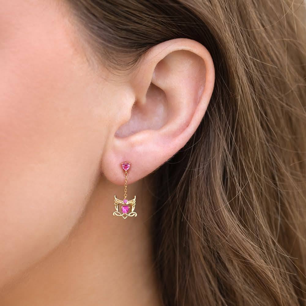 Aretes Bruja Scarlet Golden