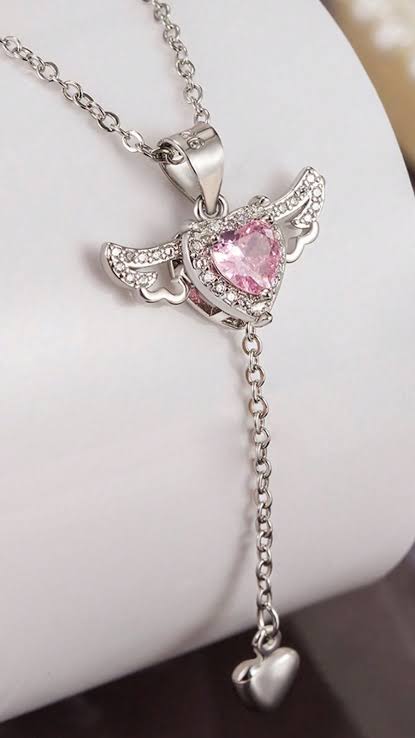 Collar Varita Pink Stainless Steel