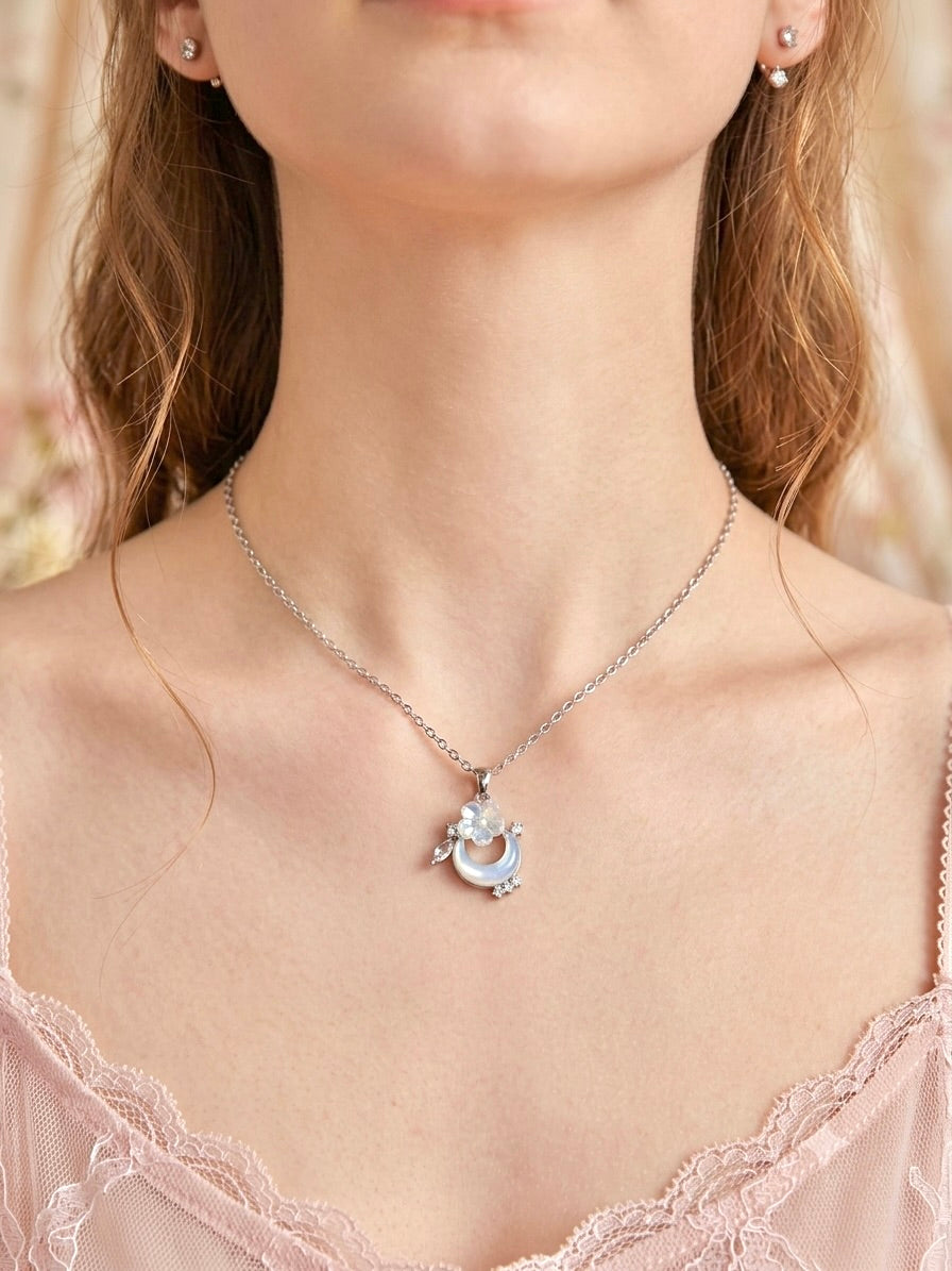 Collar Luna Primaveras Stainless Steel