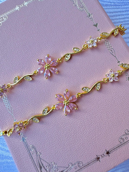 Pulsera Flor Rosa