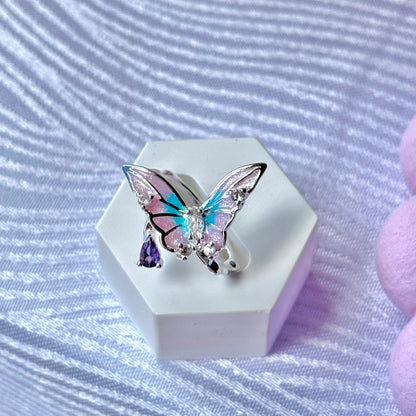 Anillo Pomme Side Silver Plated