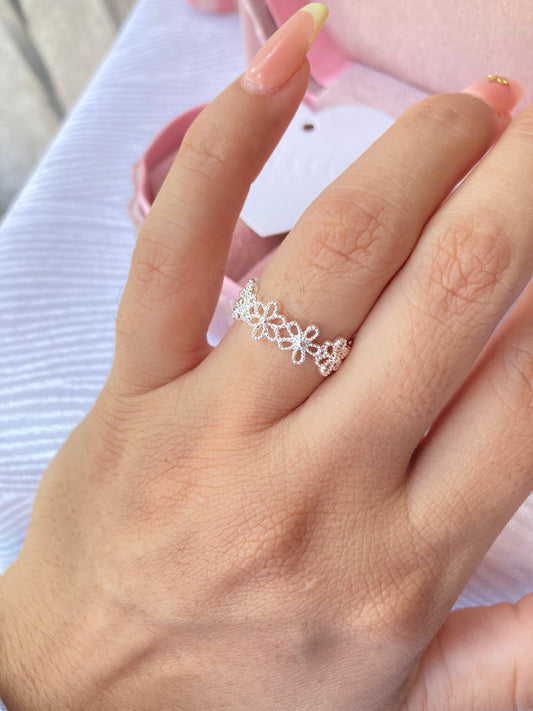 Anillo Flores Bordadas