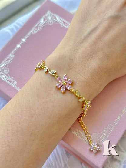 Pulsera Flor Rosa