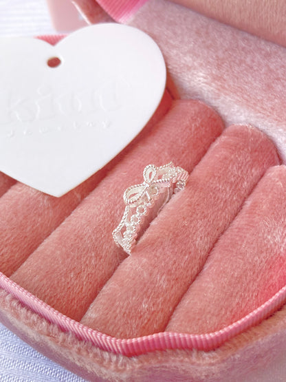 Anillo Ajustable Encaje Centro de Lazo