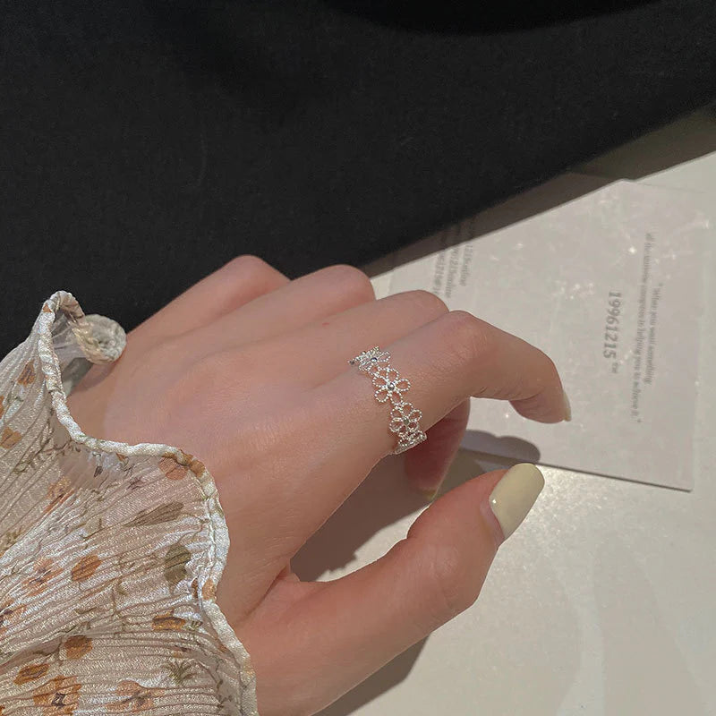 Anillo Flores Bordadas
