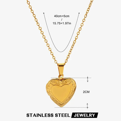 Collar Relicario Heart Stainless Steel