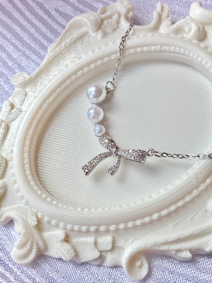 Collar Perlitas Coquette Silver