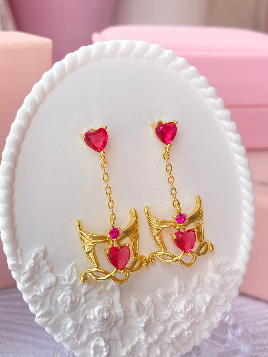 Aretes Bruja Scarlet Golden
