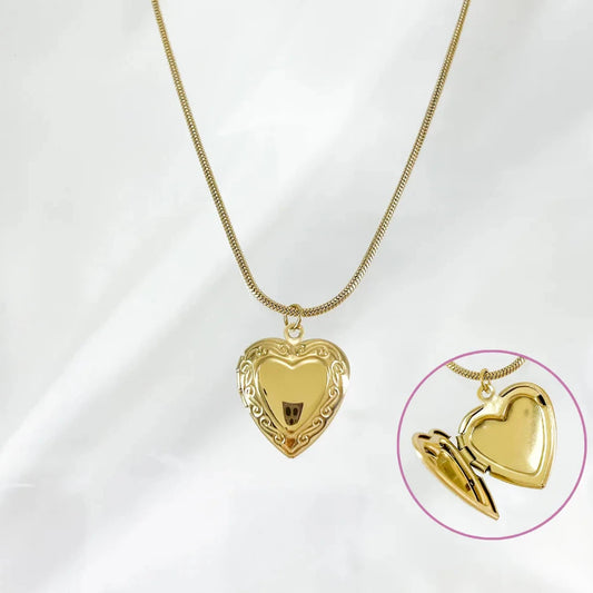 Collar Relicario Heart Stainless Steel
