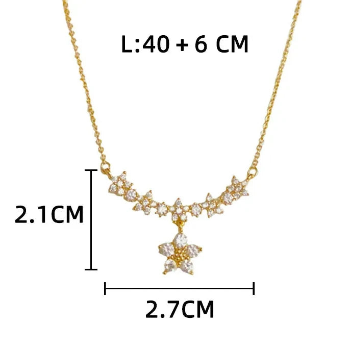 Collar Destellos Zirconias Stainless Steel