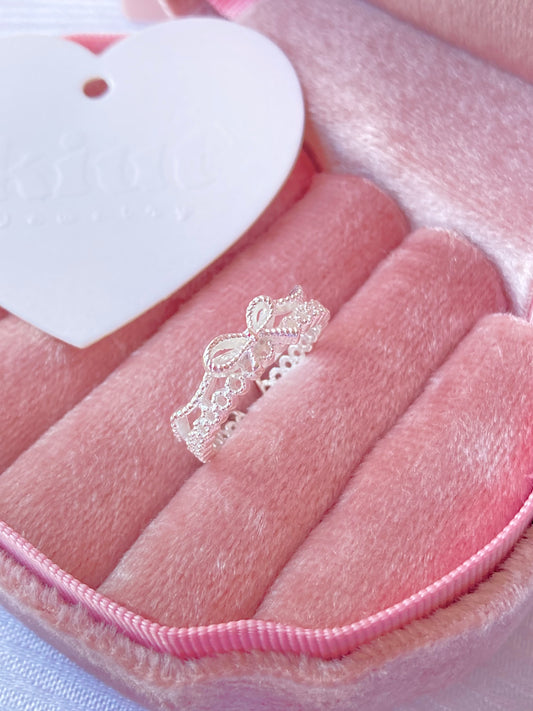 Anillo Ajustable Encaje Centro de Lazo