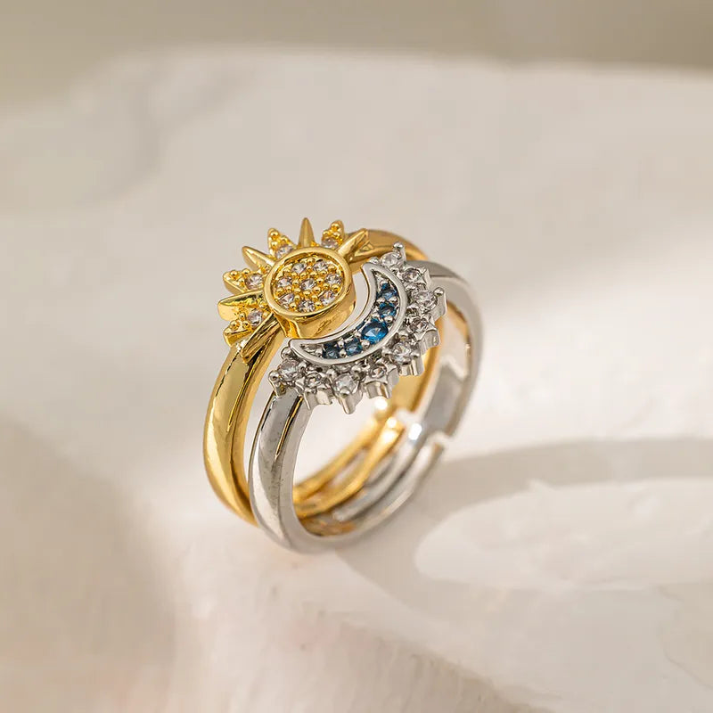 Anillo Sol y Luna Gold Filled