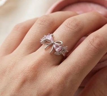 Anillo Moño Coquette Silver Plated