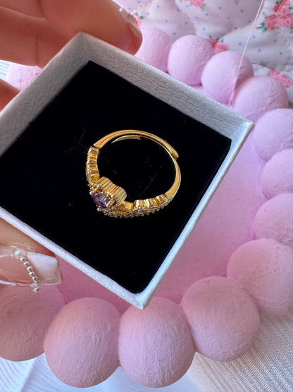 Anillo Corona Purpurina