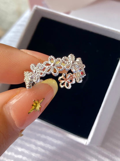 Anillo Flores Bordadas