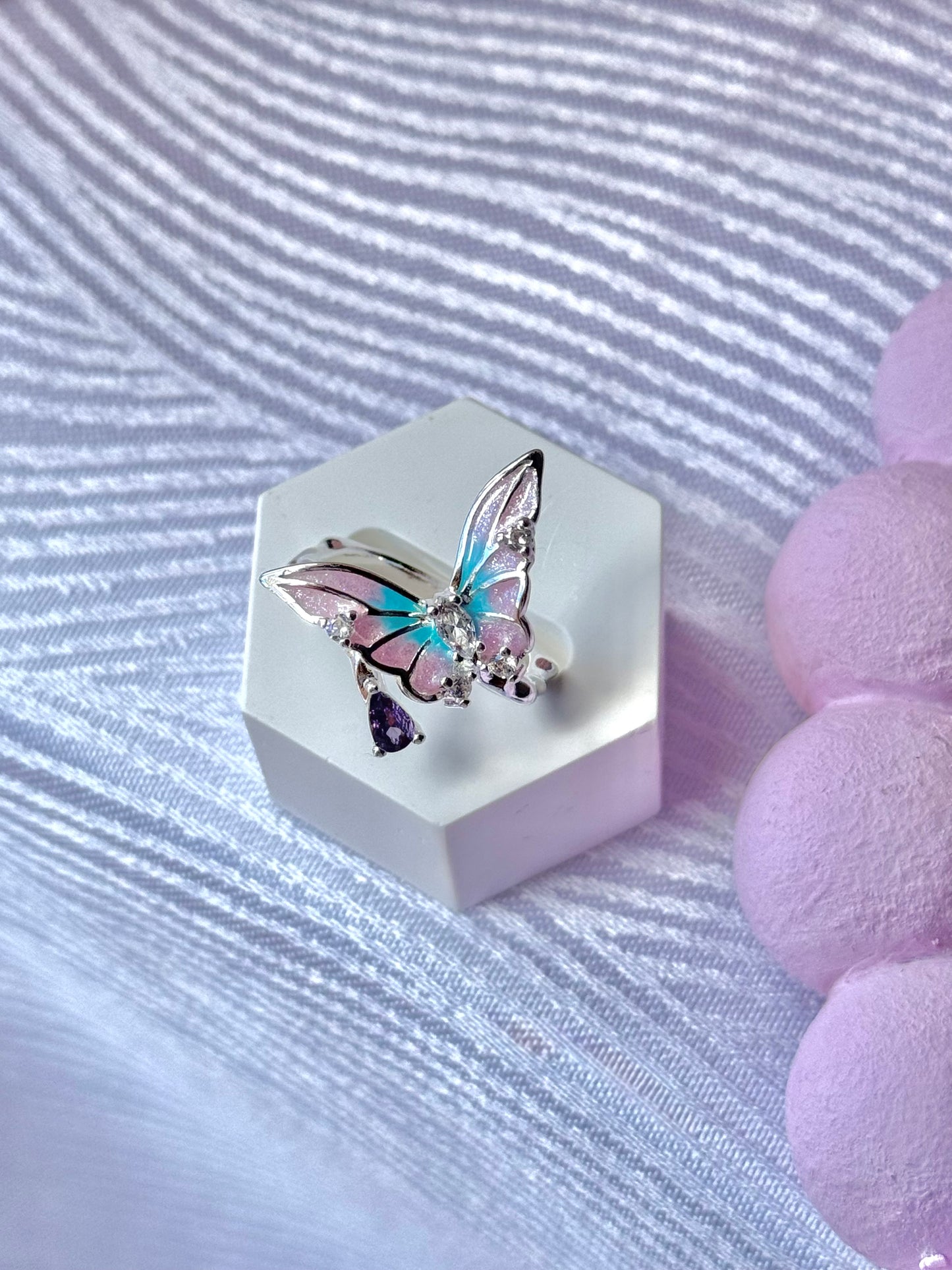 Anillo Pomme Side Silver Plated