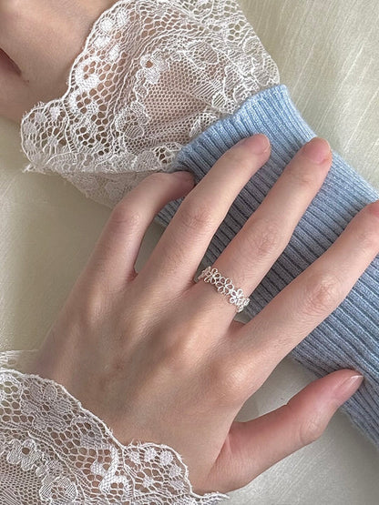 Anillo Flores Bordadas