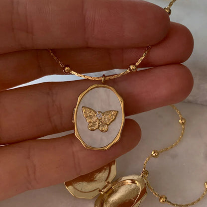 Collar Relicario Butterfly