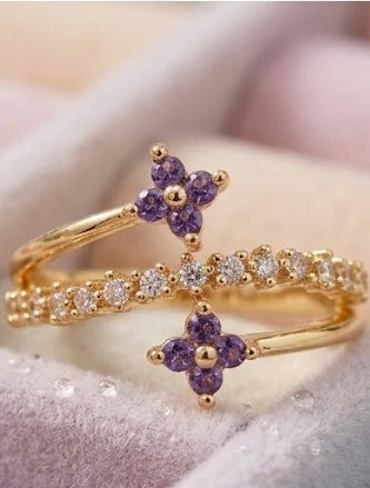 Anillo Flowers Gold Filled
