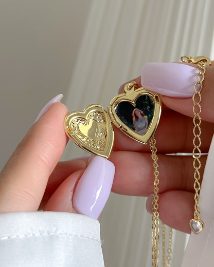 Collar Relicario Heart Stainless Steel