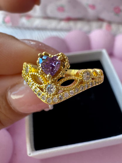 Anillo Corona Purpurina