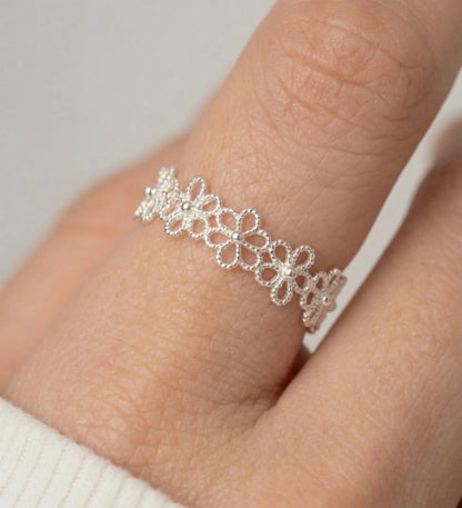 Anillo Flores Bordadas